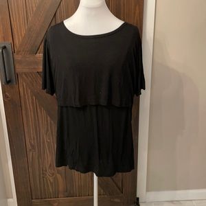 Black Maternity/nursing Top Size XL